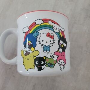 Sanrio Hello Kitty and Friends Glitter Rainbow Ceramic Mug 20 oz
